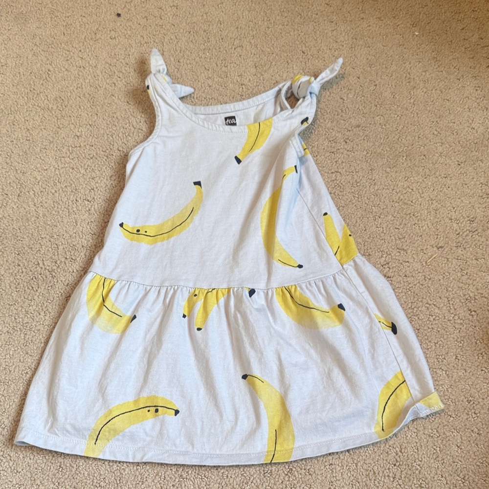 Tea Collection White and Yellow Dress